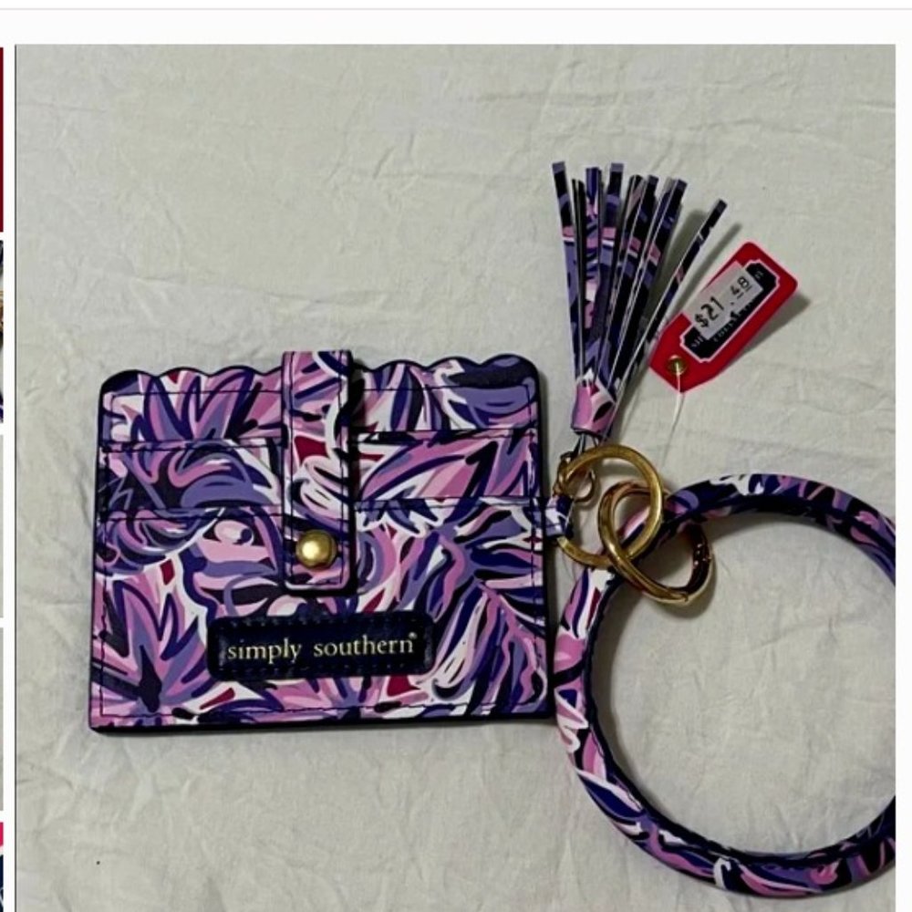 Simply Southern Tropical Leaf Bangle ID Wallet